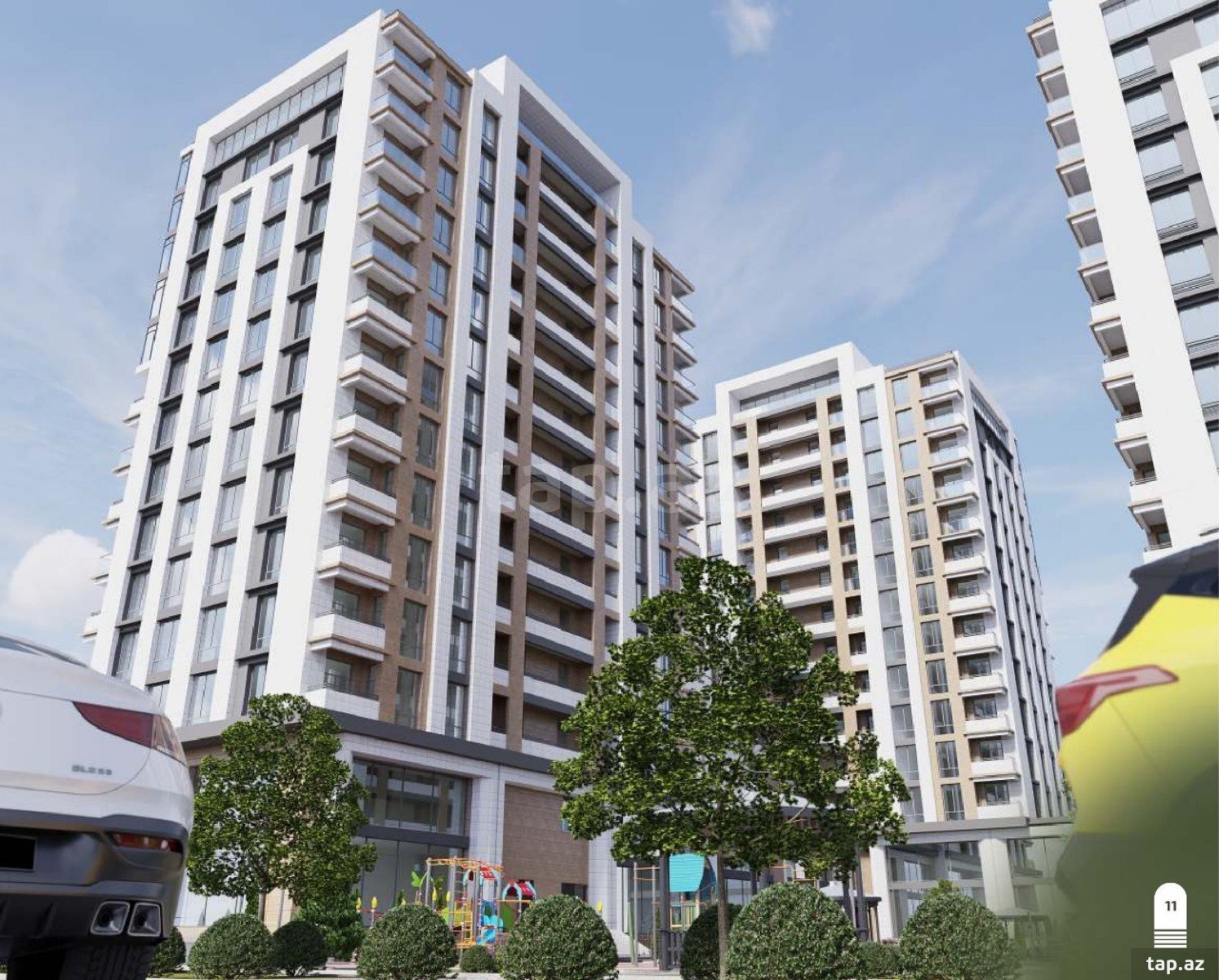 4-otaqlı yeni tikili, Xəlil Rza Ulutürk küç. 23, 170 m²