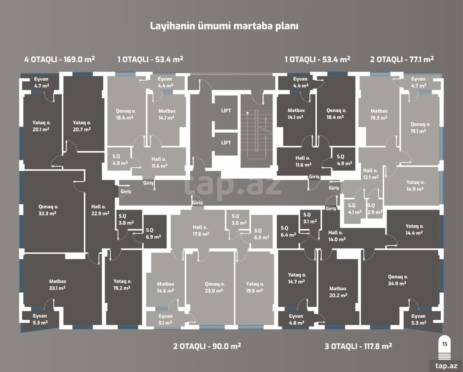 4-otaqlı yeni tikili, Xəlil Rza Ulutürk küç. 23, 170 m² (6)