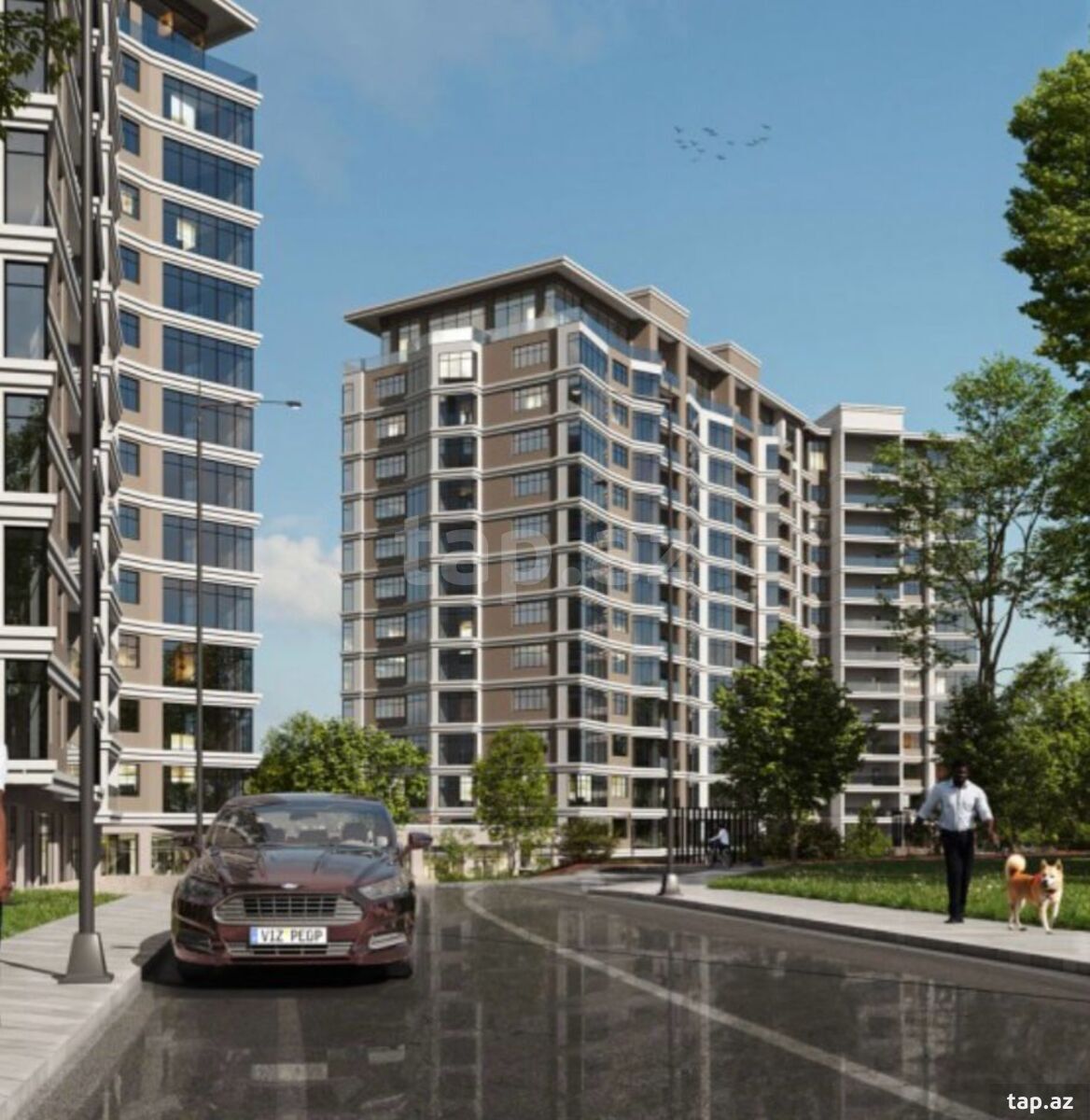 3-otaqlı yeni tikili, Səməd Vurğun küç. 23, 131 m²