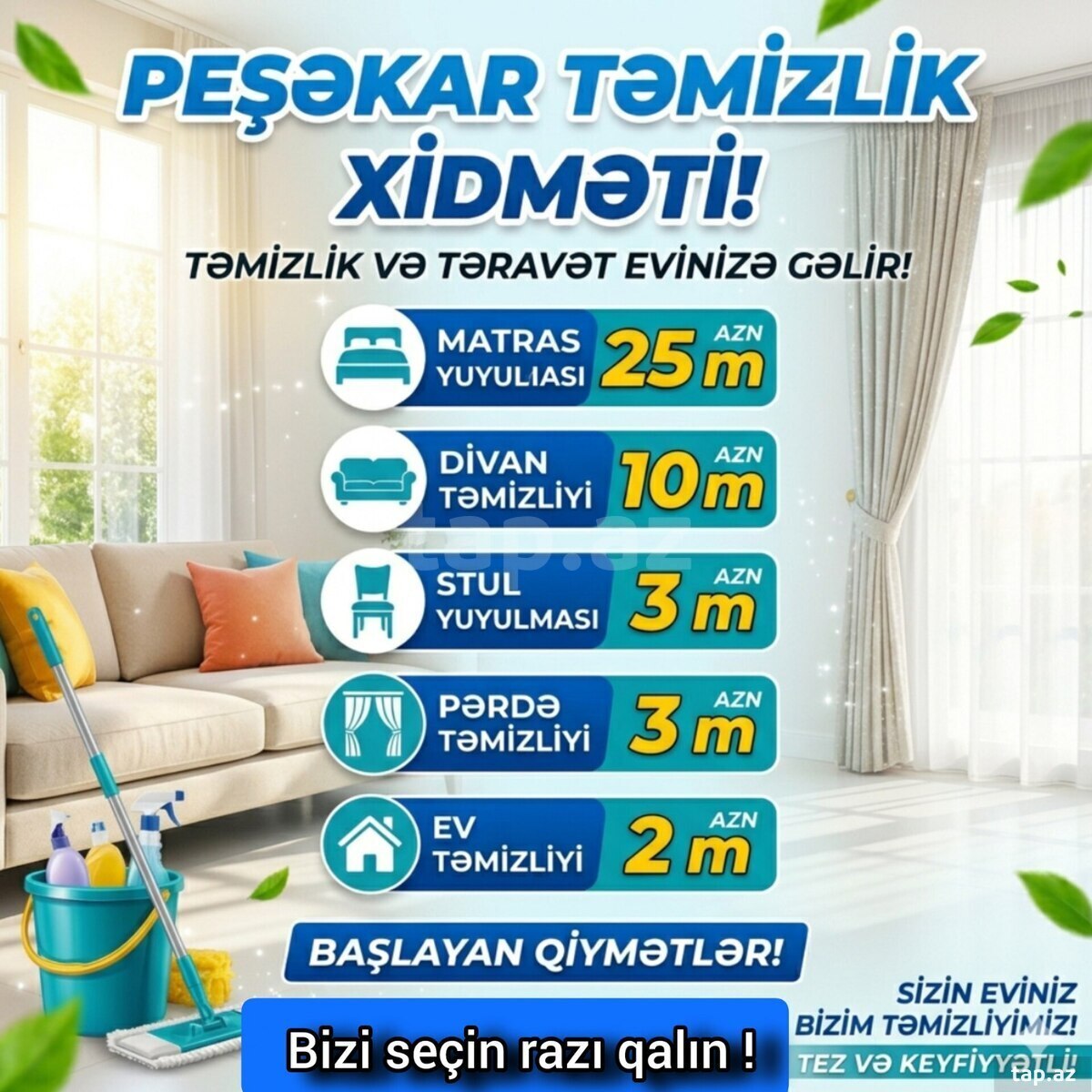 Divan təmizləmə xidməti