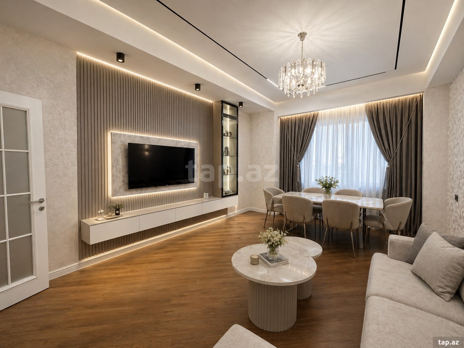 3-otaqlı yeni tikili kirayə verilir, Ağ şəhər, 145 m²