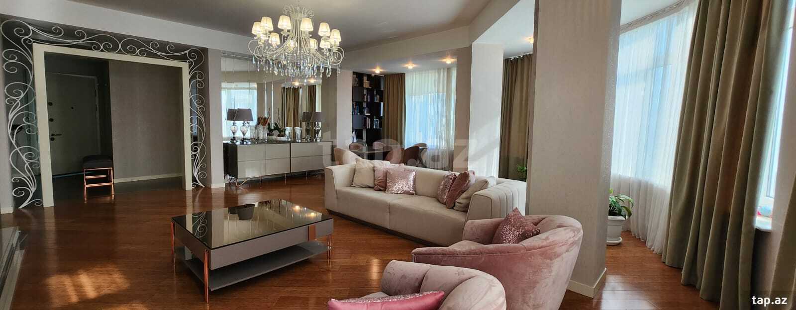 3-otaqlı yeni tikili kirayə verilir, Elmlər Akademiyası m., 130 m²