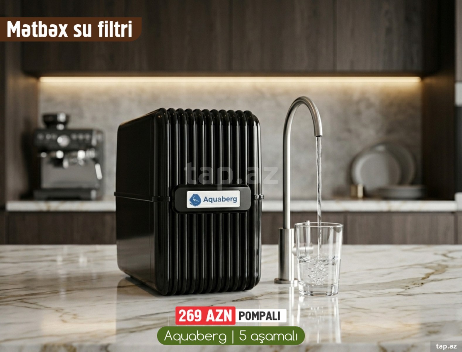 Su filteri "Aquaberg" pompalı 5 aşamalı