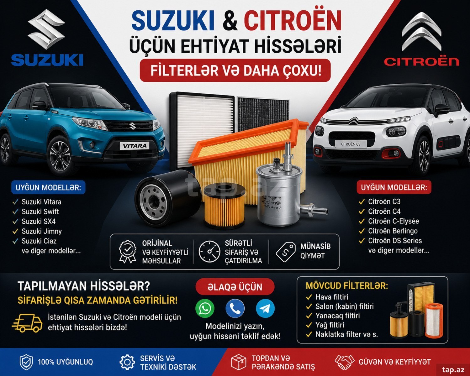 Suzuki və Citroen ehtiyat hissələri