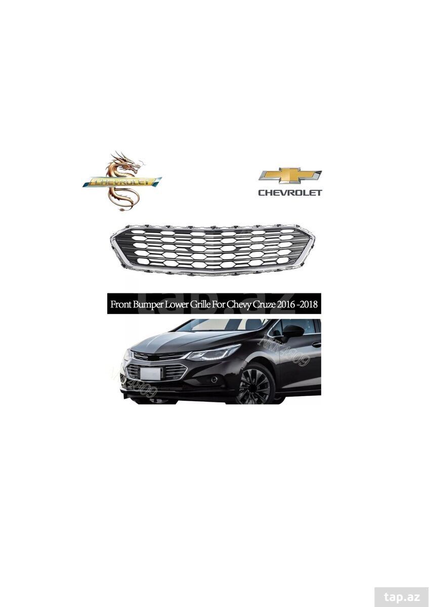 Chevrolet Cruze 2016-2019 RS orta radiator barmaqlığı