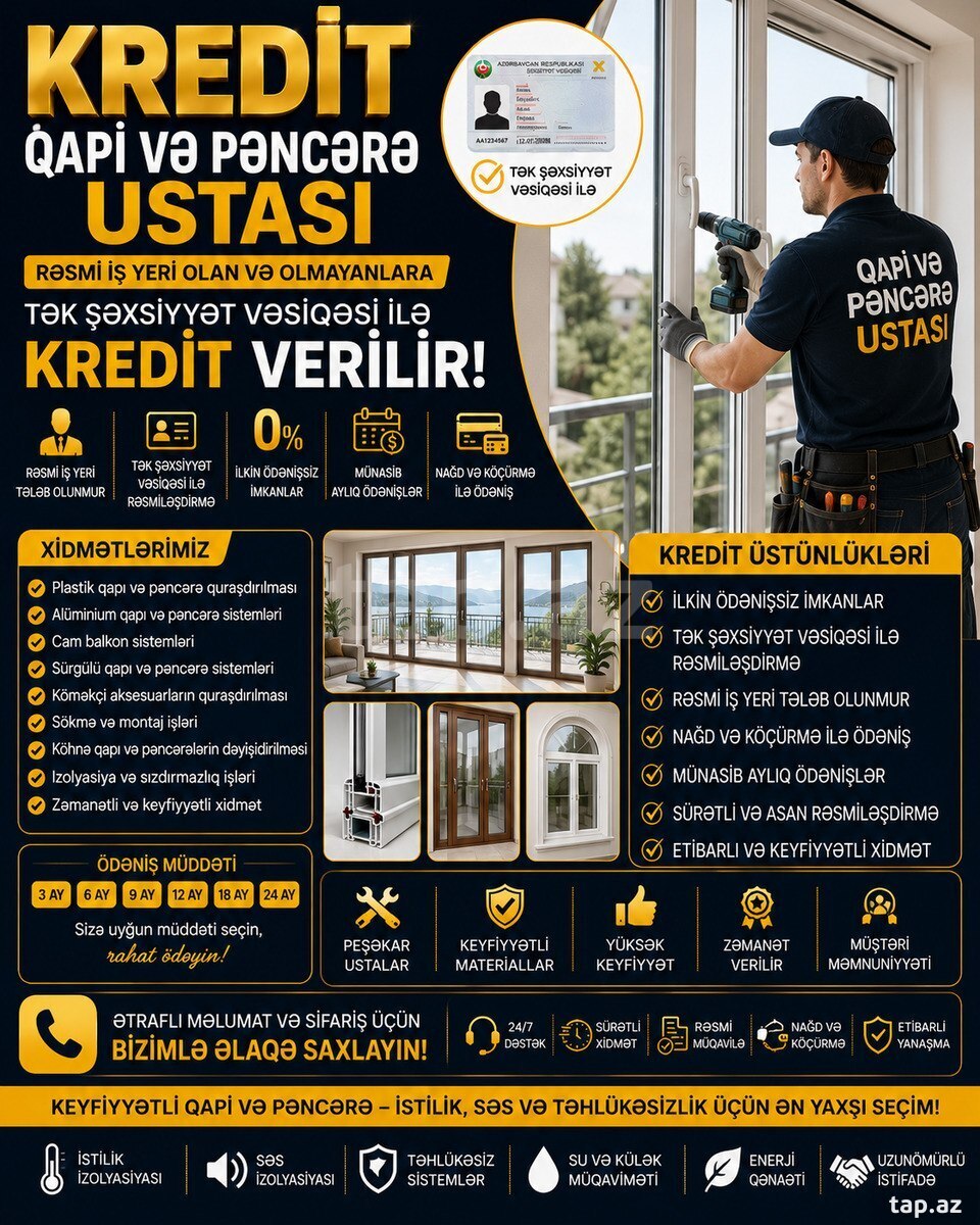 Qapı və pəncərə ustası — 1