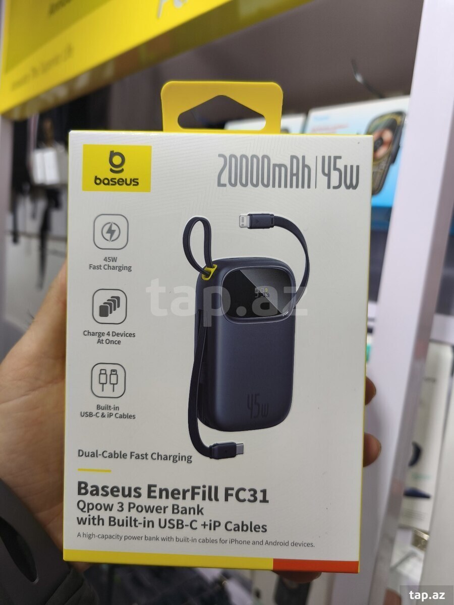 Baseus powerbank 45 W. 20.000