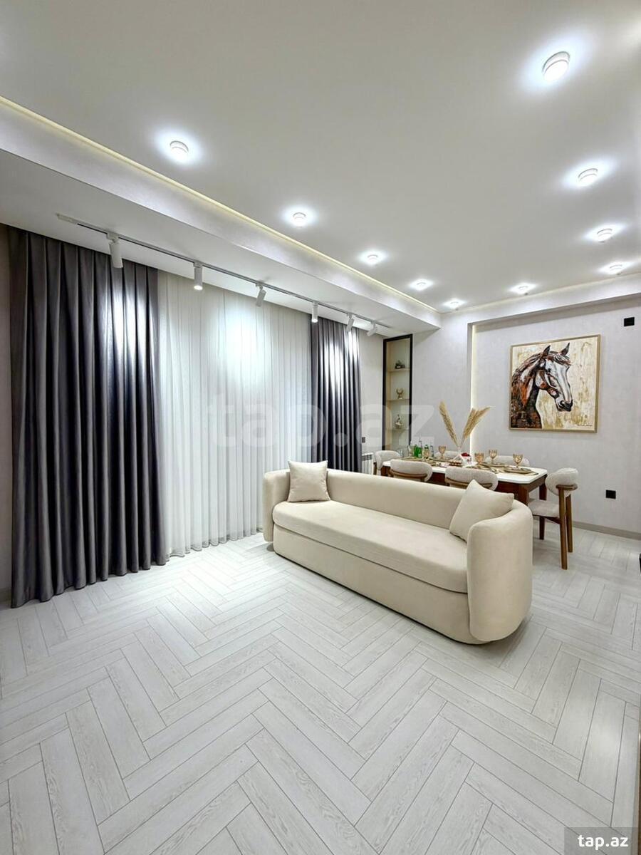 2-otaqlı yeni tikili, Qara Qarayev m., 77 m²
