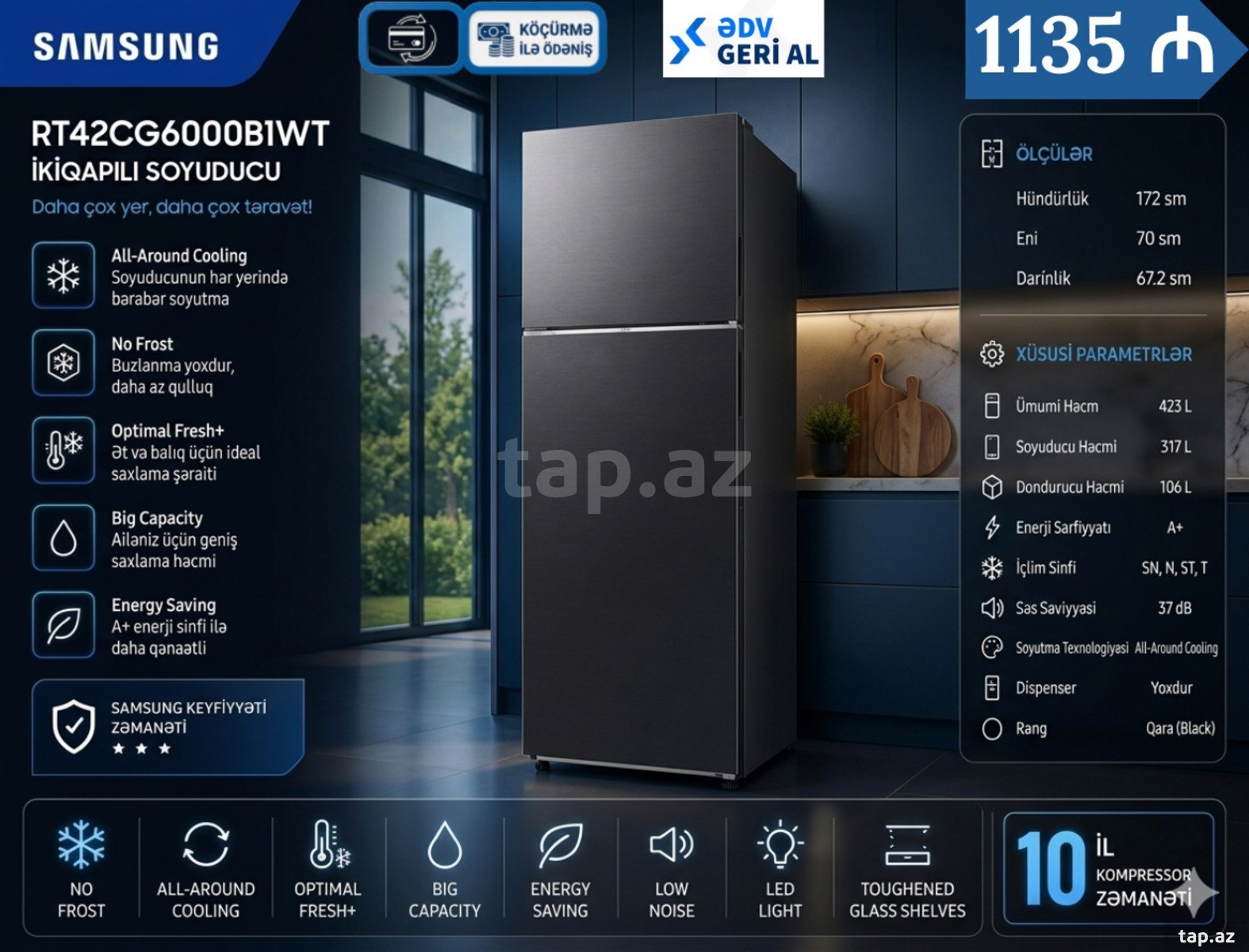 Soyuducu Samsung RT42CG6000B1WT