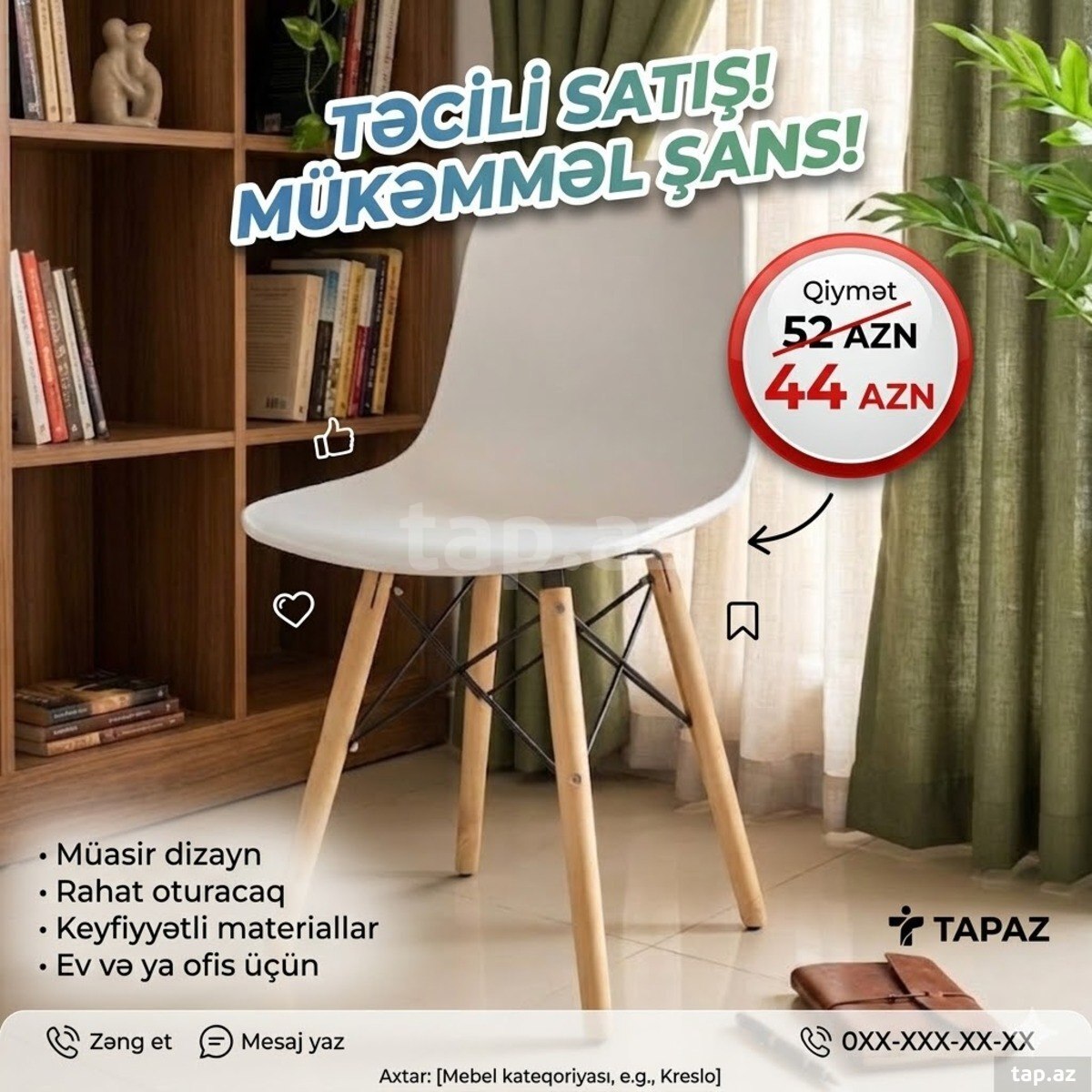 Masa və oturacaqlar