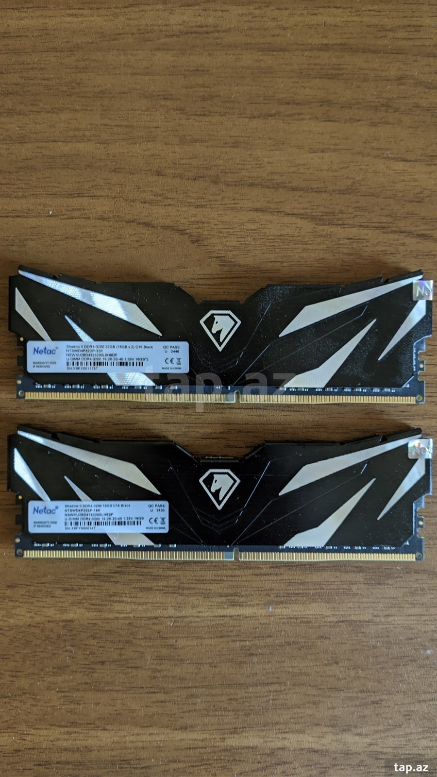 2 x 16 GB Netac DDR4 3200Mhz CL16