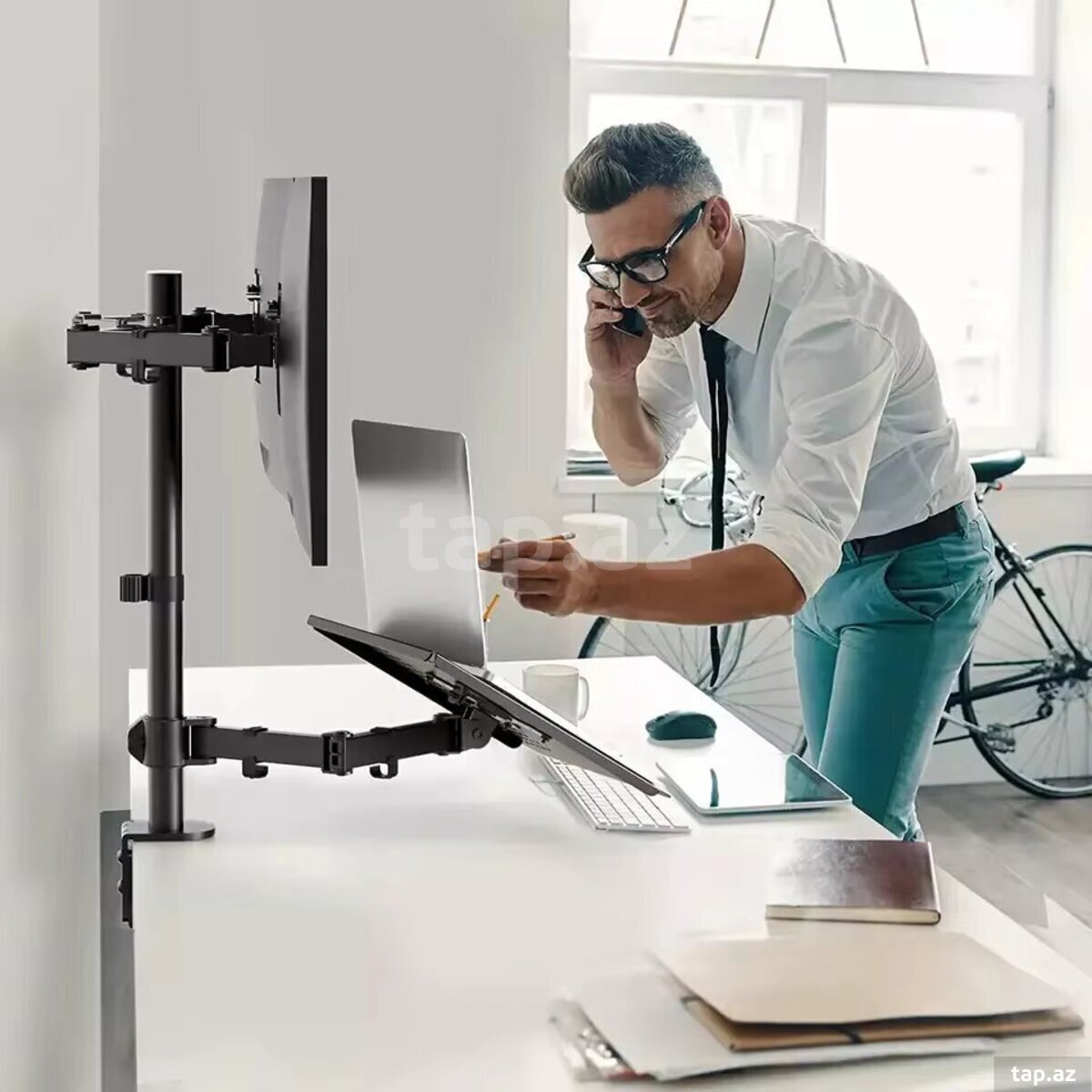 Monitor stendi  MM-10 Laptop & Monitor Dual Mechanical (2)