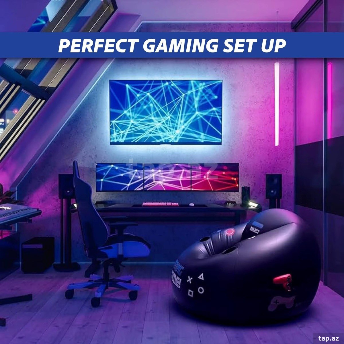 Şişmə Gaming Chair &amp (2)