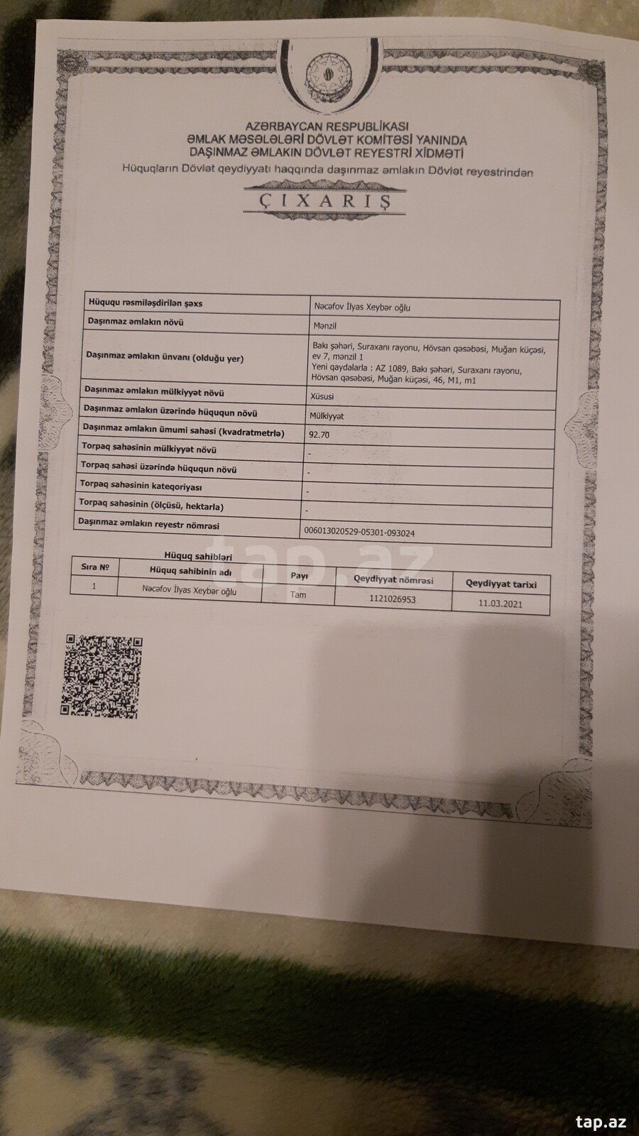 4-otaqlı yeni tikili, Hövsan qəs., 93 m² (24)
