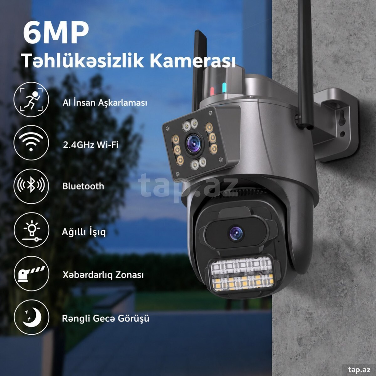İcsee PTZ iki Lens Wi-Fi kamera (3)