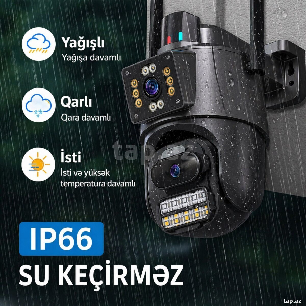 İcsee PTZ iki Lens Wi-Fi kamera (4)