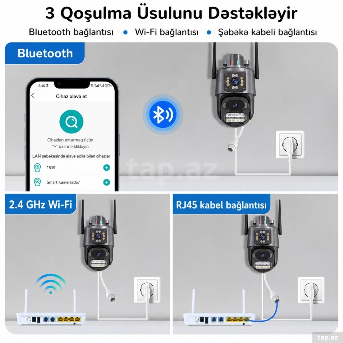 İcsee PTZ iki Lens Wi-Fi kamera (5)