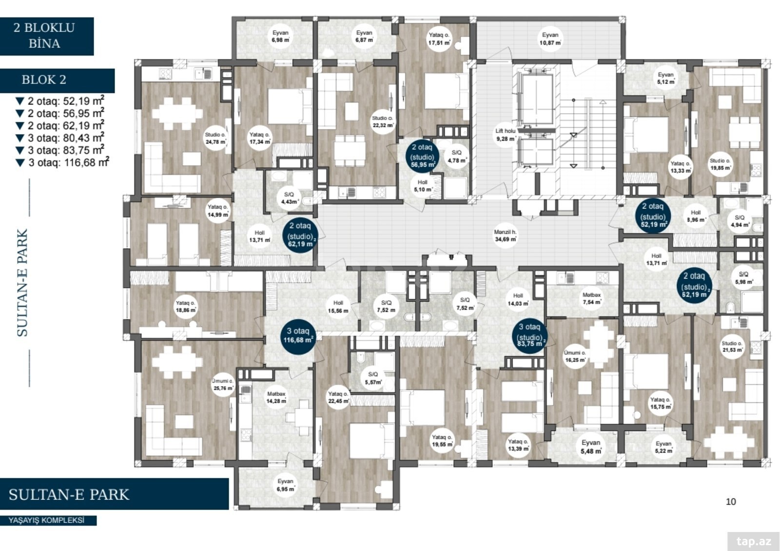 2-otaqlı yeni tikili, Xırdalan ş., 56 m² (17)