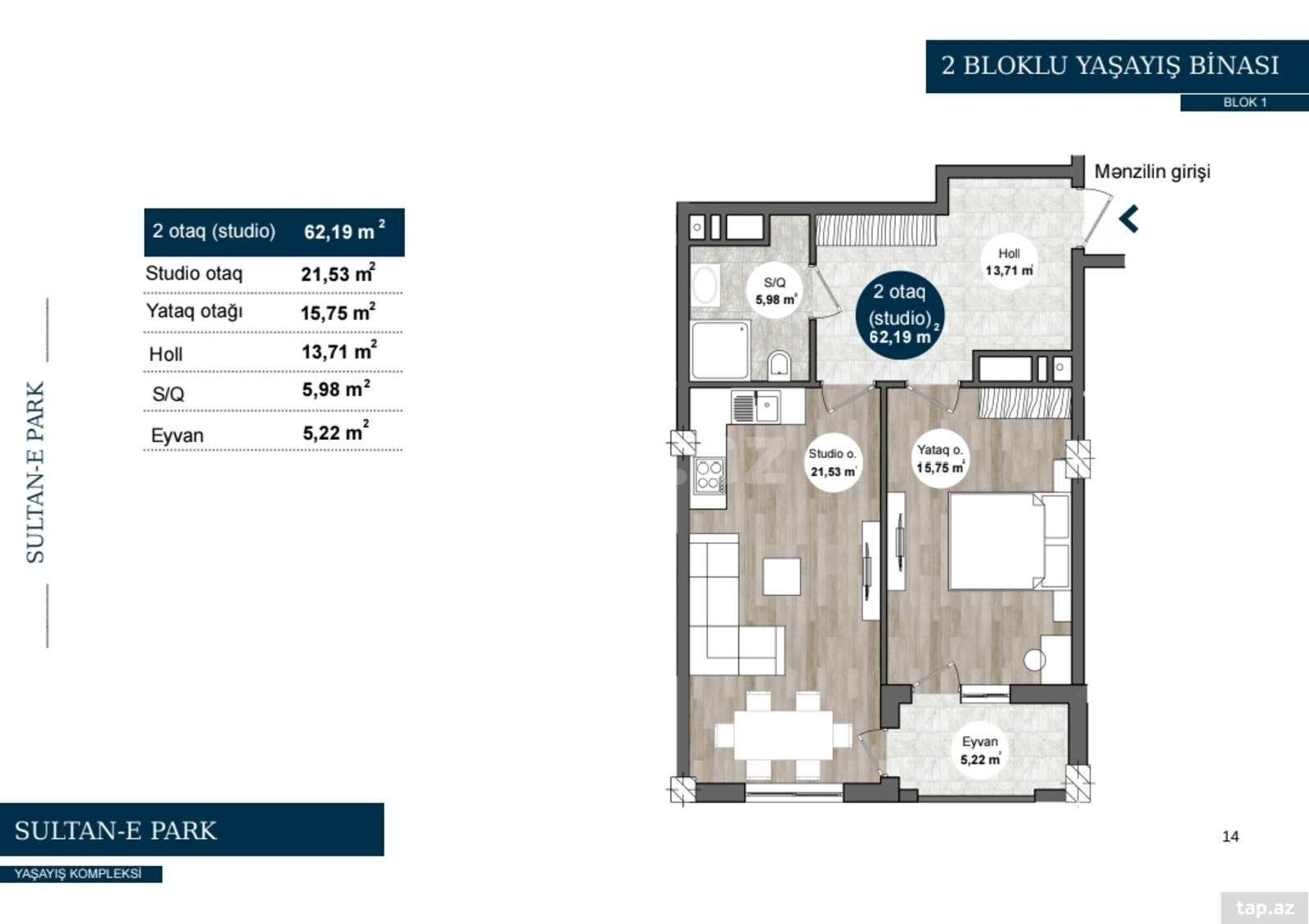 2-otaqlı yeni tikili, Xırdalan ş., 56 m² (7)