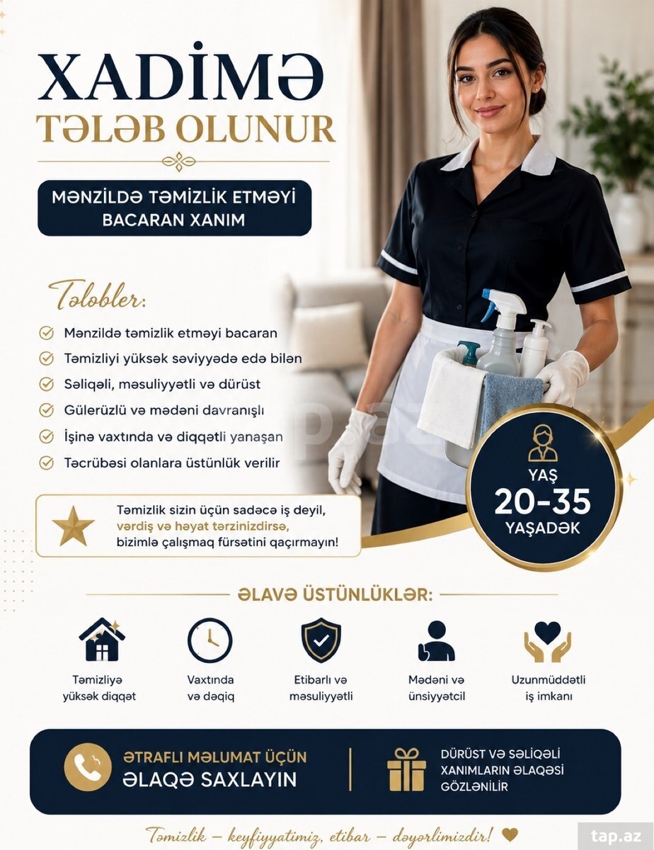 Xadimə tələb olunur