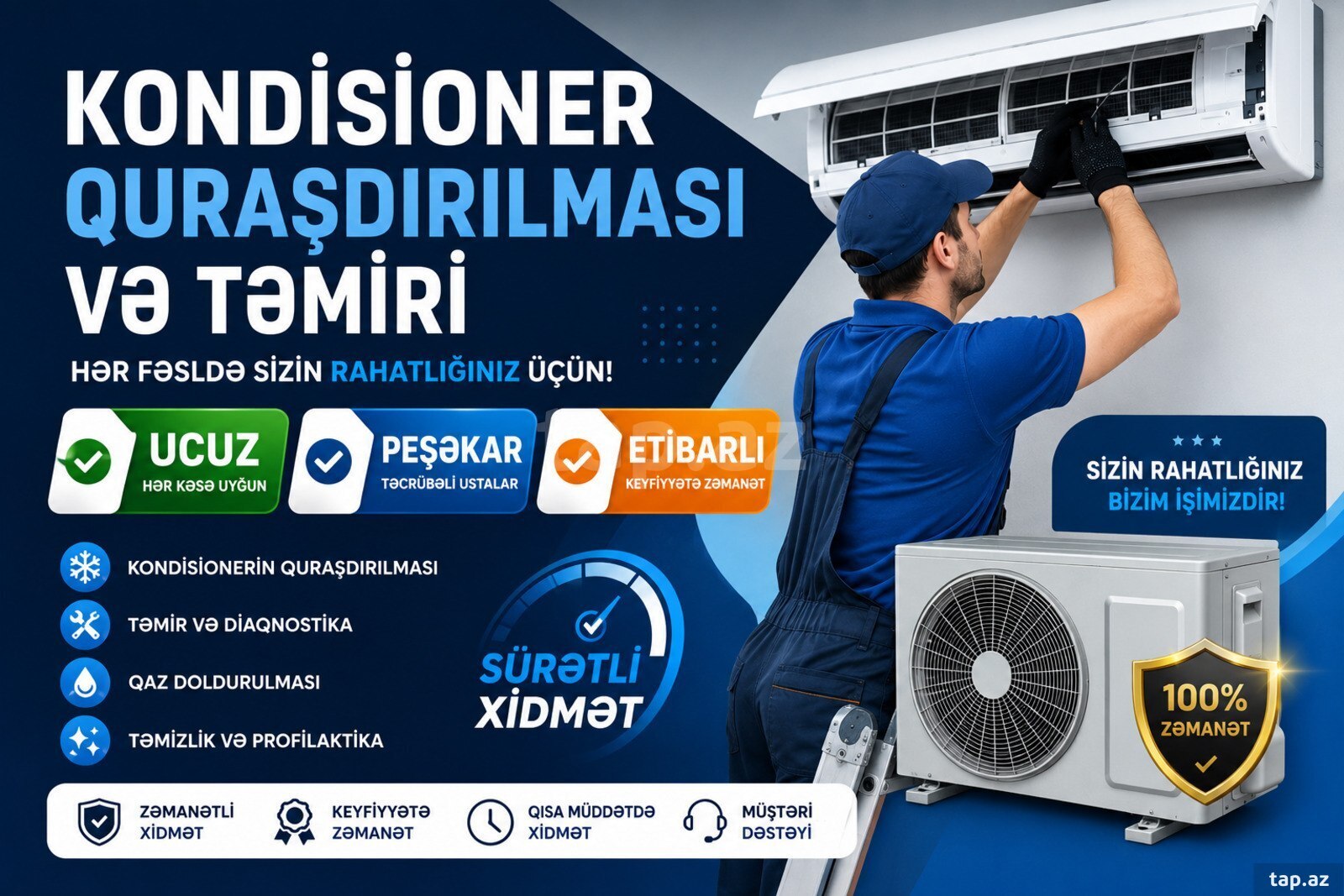 Kondisioner təmiri və quraşdırılması