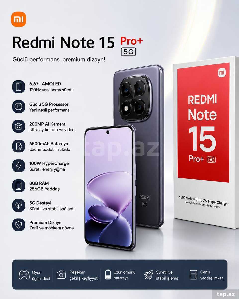 Xiaomi Redmi Note 15 Pro+ 5G Black 256GB/8GB