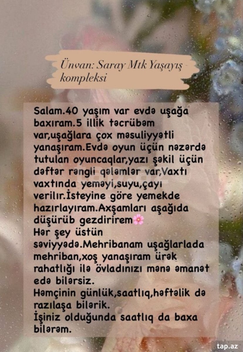 Baxıcı işi axtarıram