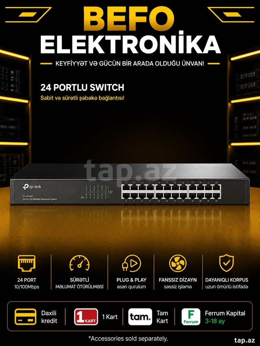 TP‑Link TL‑SF1024 V10 — 24 Port Fast Ethernet Switch