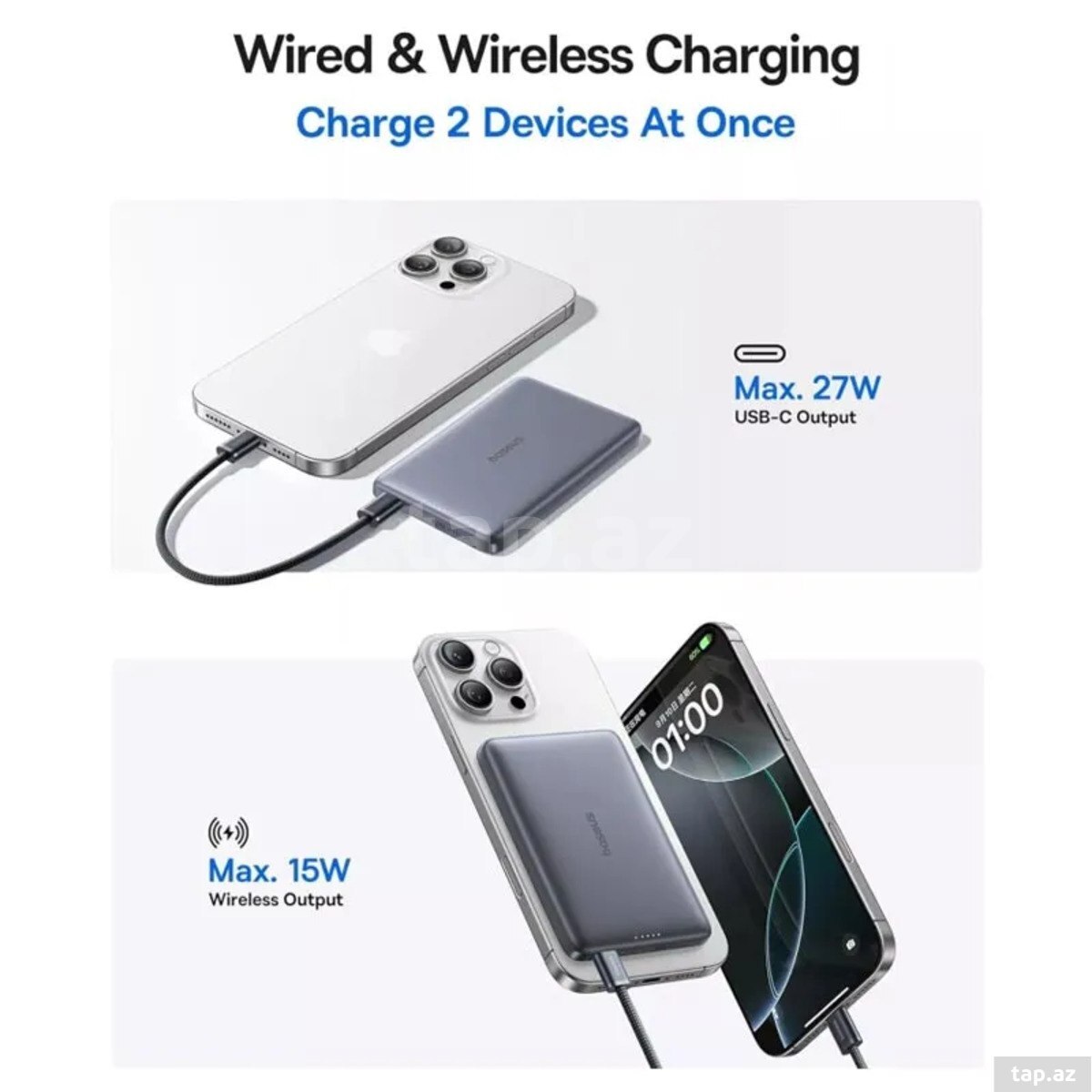 Baseus PicoGo AM41 Qi2 Magnetic Powerbank | 10000mAh | 27W Fast Charge (3)