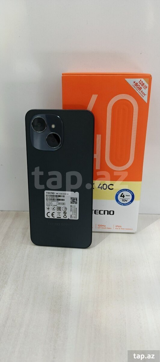 Tecno Spark 40C Ink Black 128GB/4GB