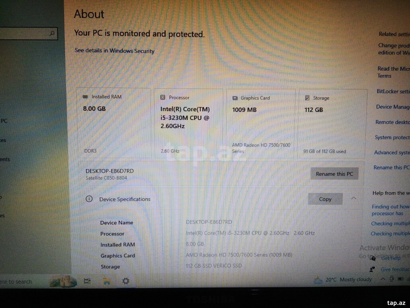 Noutbuk Toshiba i5 (4)