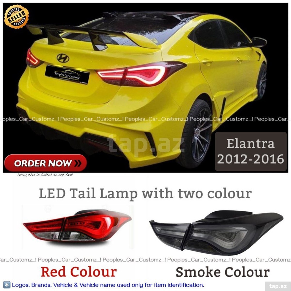 Hyundai Elantra 2014 led stop farası