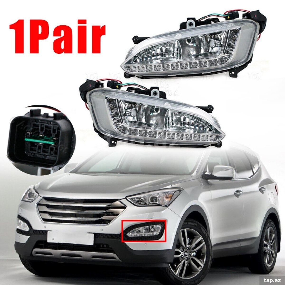Hyundai Santa Fe 2014 led duman işığı