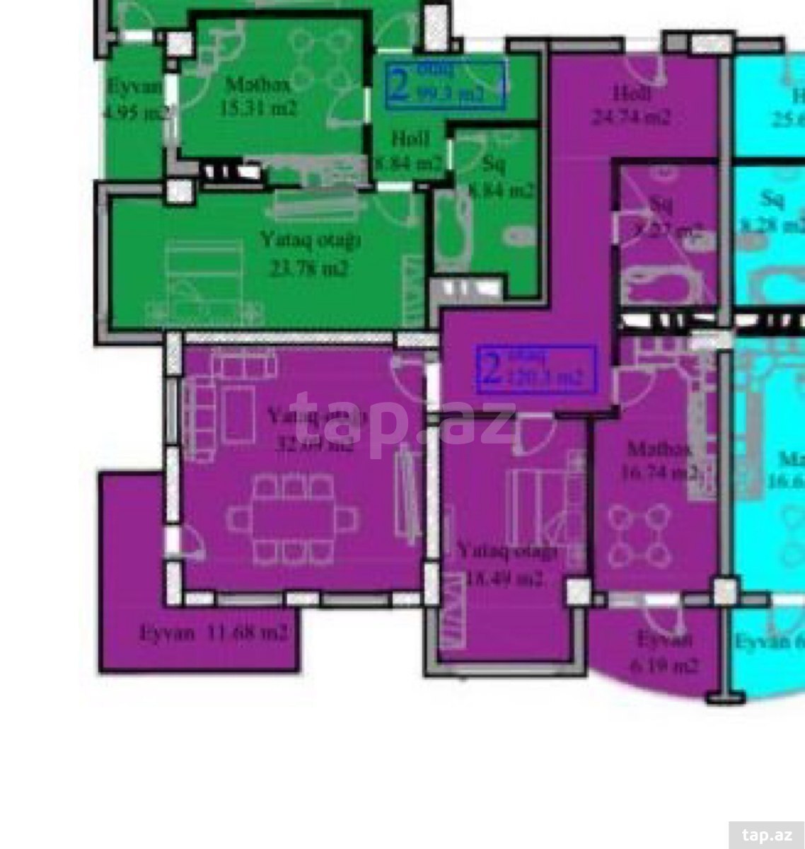 3-otaqlı yeni tikili, Elşən Süleymanov küç. 25, 120 m² (2)