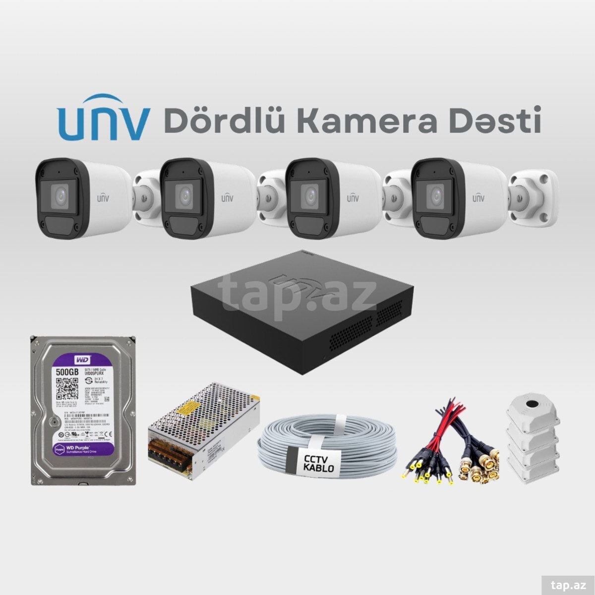 UNV 4-lü kamera dəsti