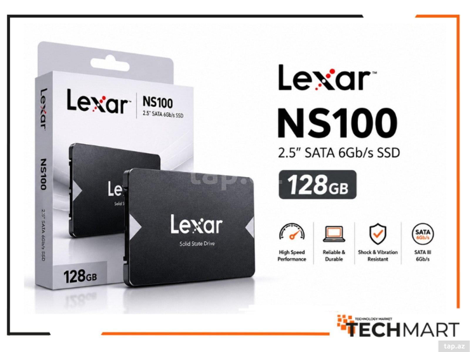 Lexar NS100 128GB 2.5” SATA III SSD
