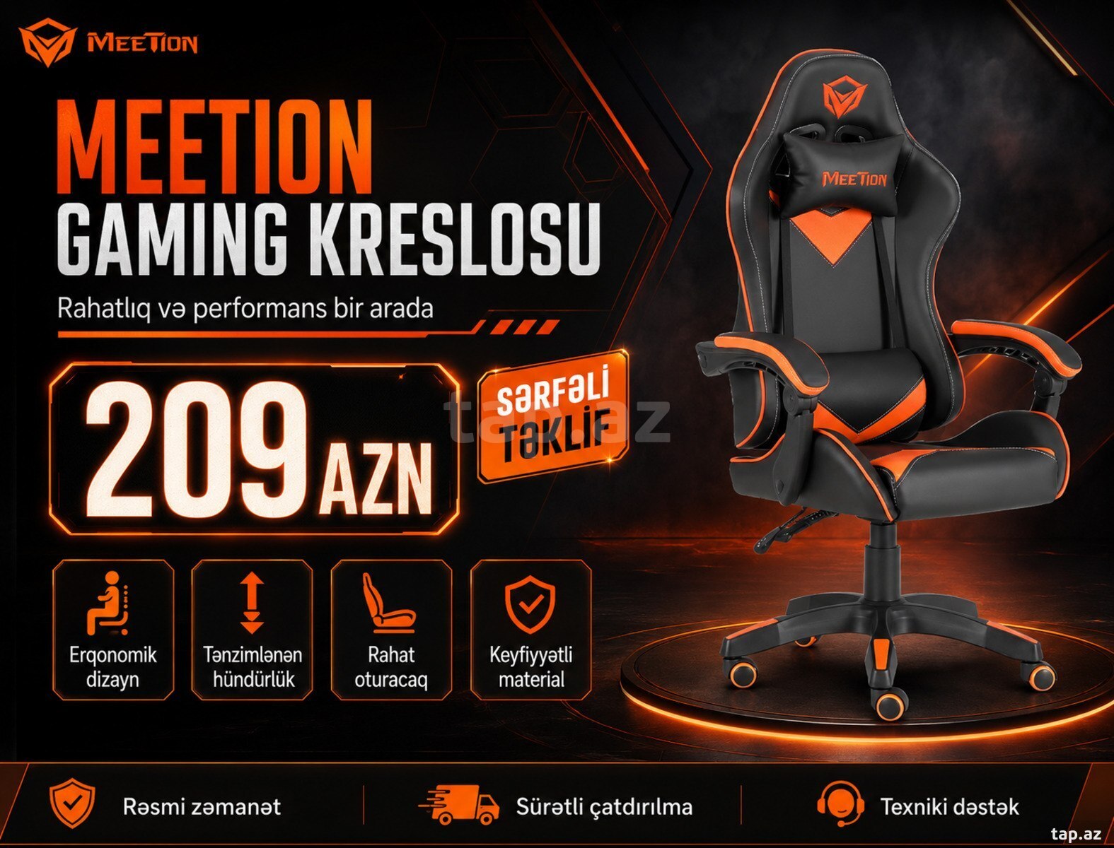 MEETION GAMING Kreslosu