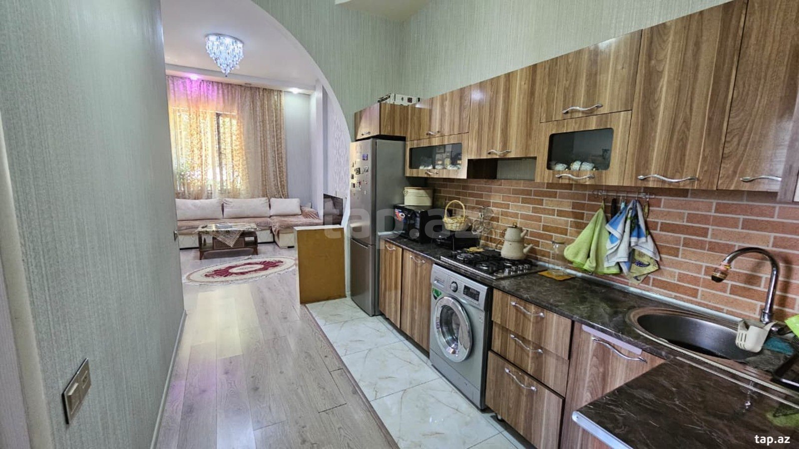 3-otaqlı yeni tikili, Həzi Aslanov m., 70 m² (4)