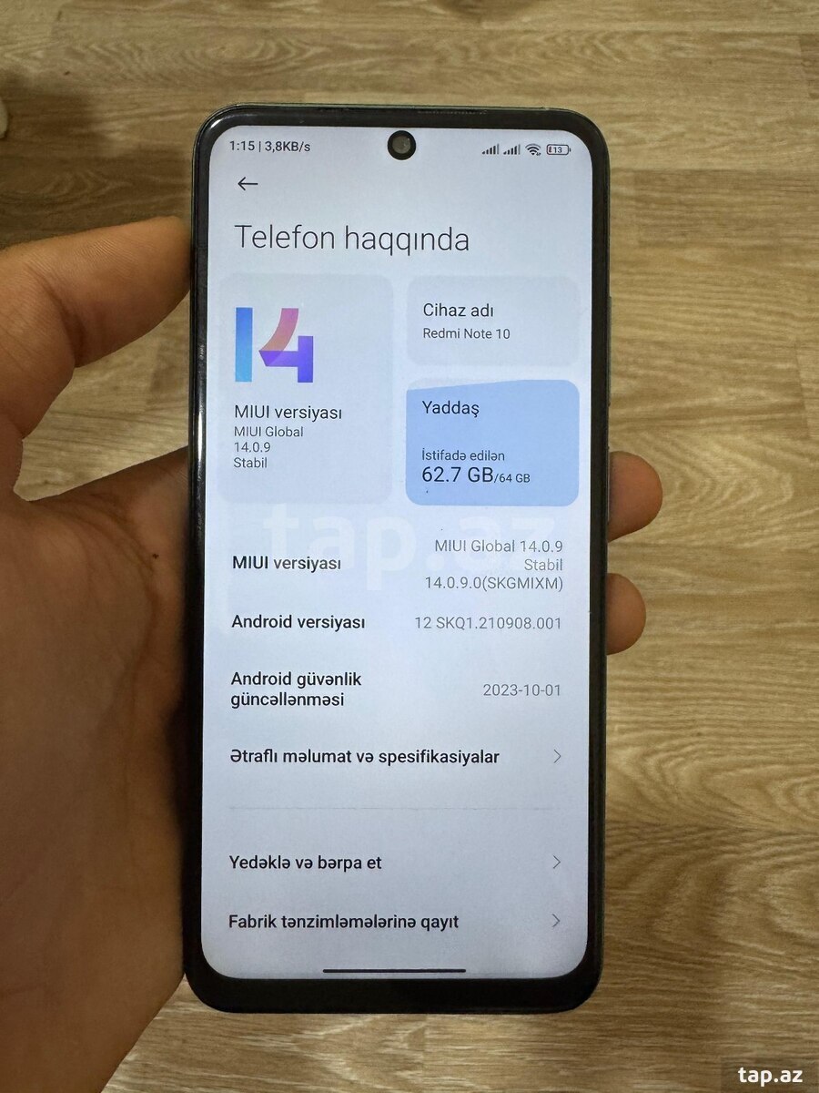 Xiaomi Redmi Note 10 Aqua Green 64GB/4GB (7)