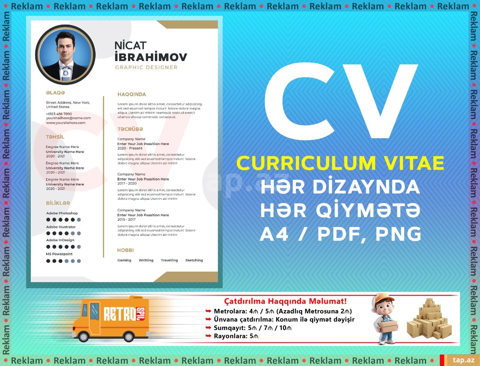 CV və tərcümeyi-hal hazırlanması