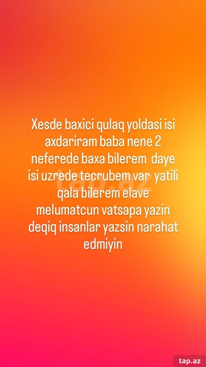 Baxıcı işi axtarıram (2)