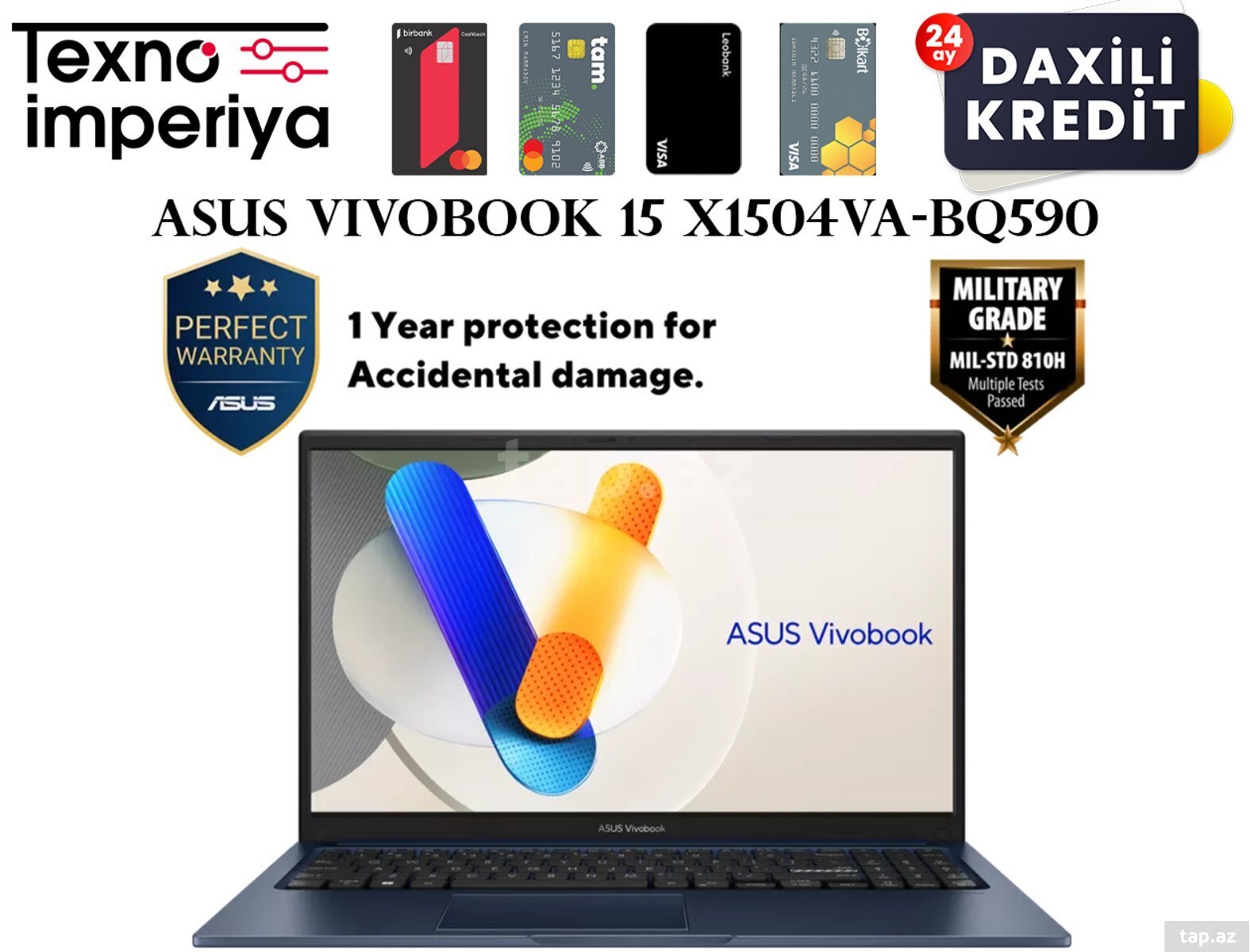 ASUS VivoBook 15 X1504VA-BQ590  90NB13Y1-M00X70 