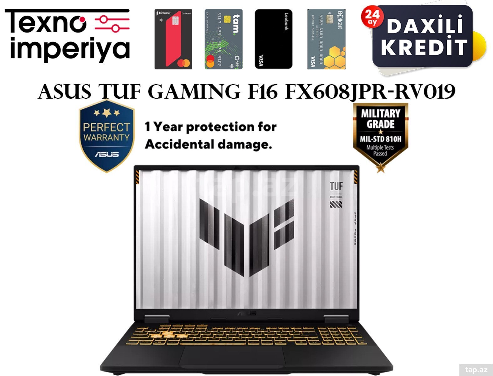 ASUS TUF Gaming F16 FX608JPR-RV019 90NR0NG1-M00350