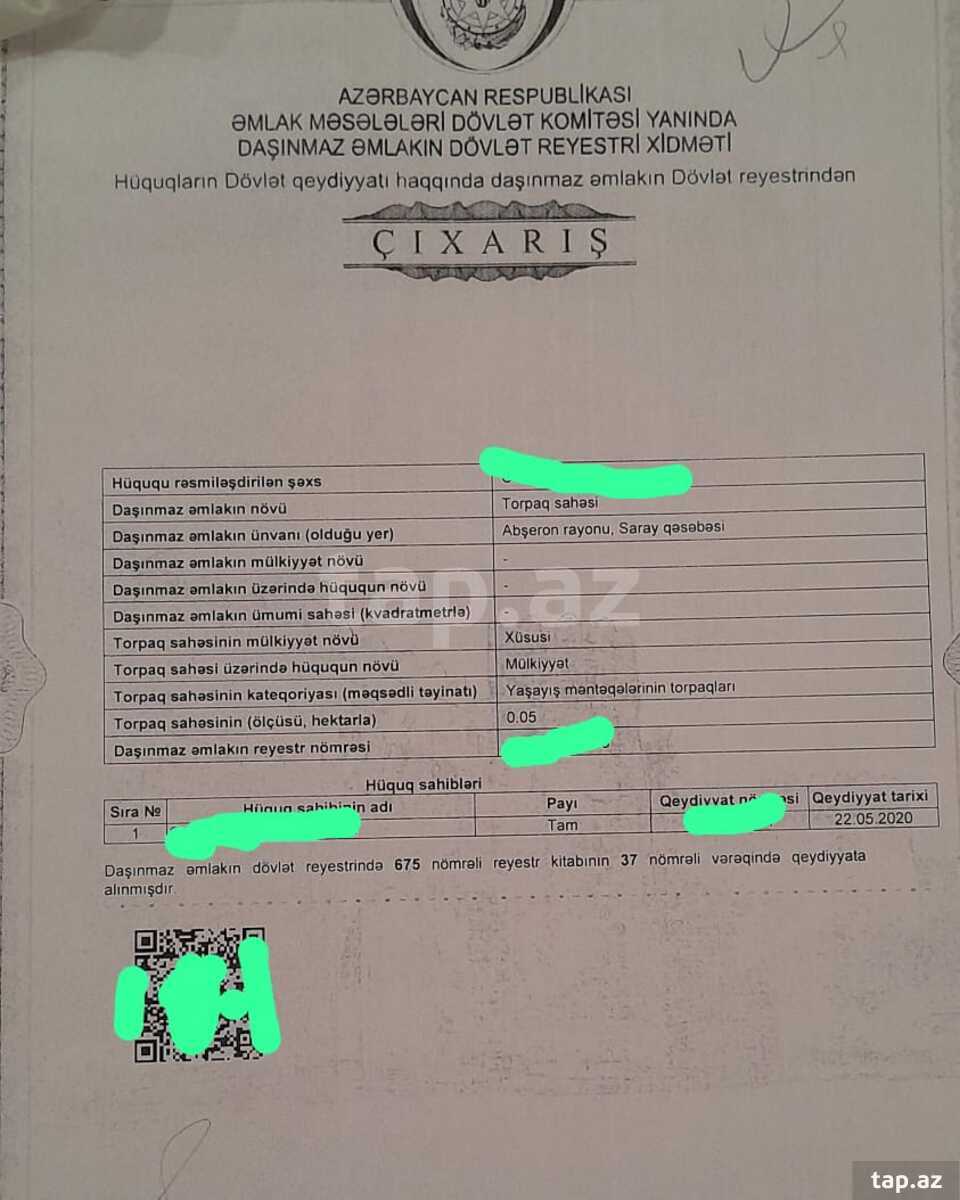Земельный участок на продажу, Баку