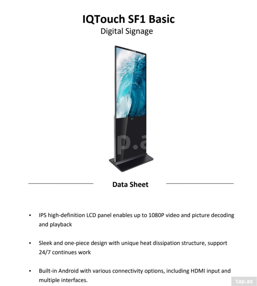 SF1 BASIC 43" Interactive Digital Signage LE043KD — 1