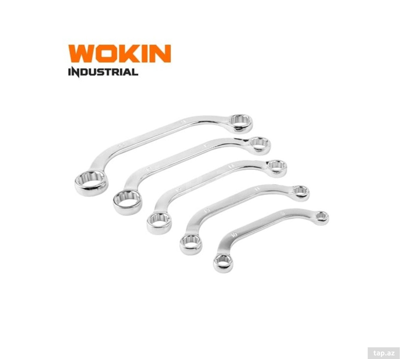 W152005 WOKIN 5 parçalı c tipli iki tərəfli halqalı açar dəsti