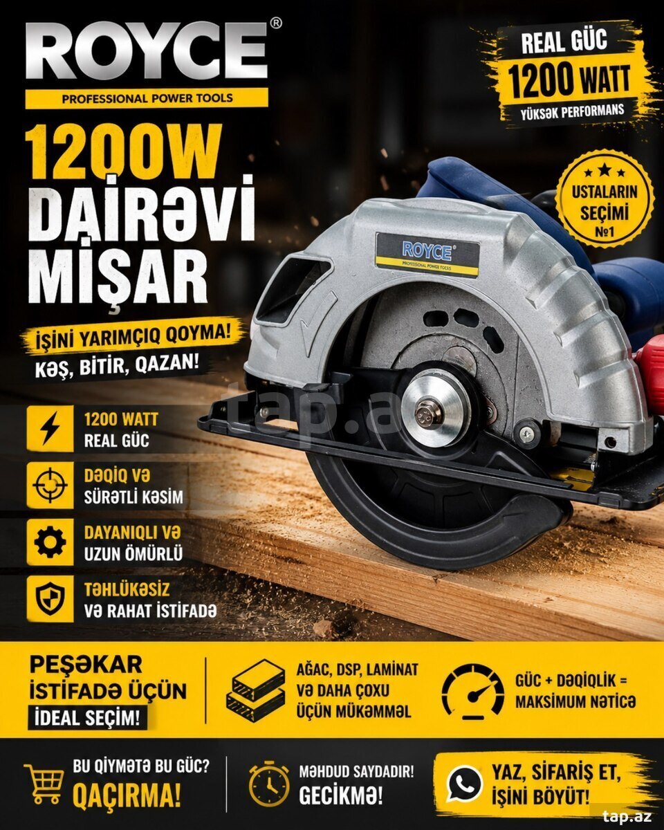 ROYCE 1200W dairəvi mişar