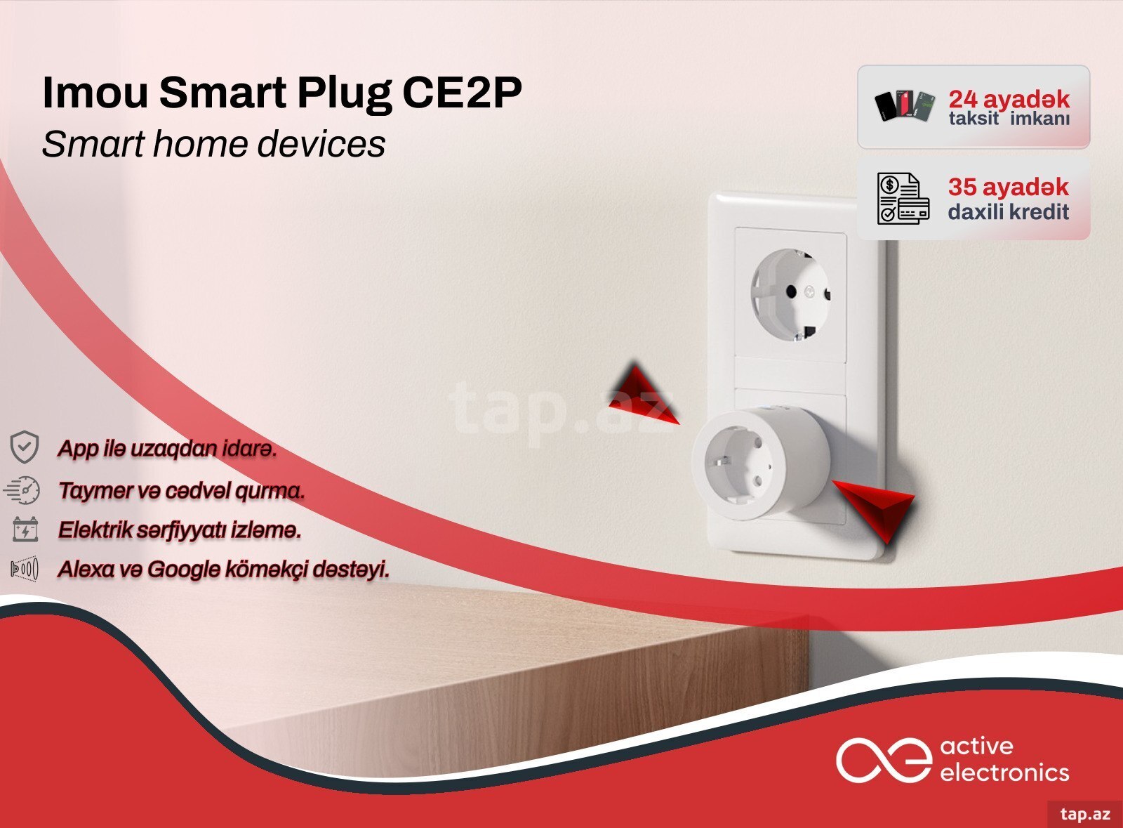 Ağıllı Wi-Fi Rozetka Imou Smart Plug CE2P