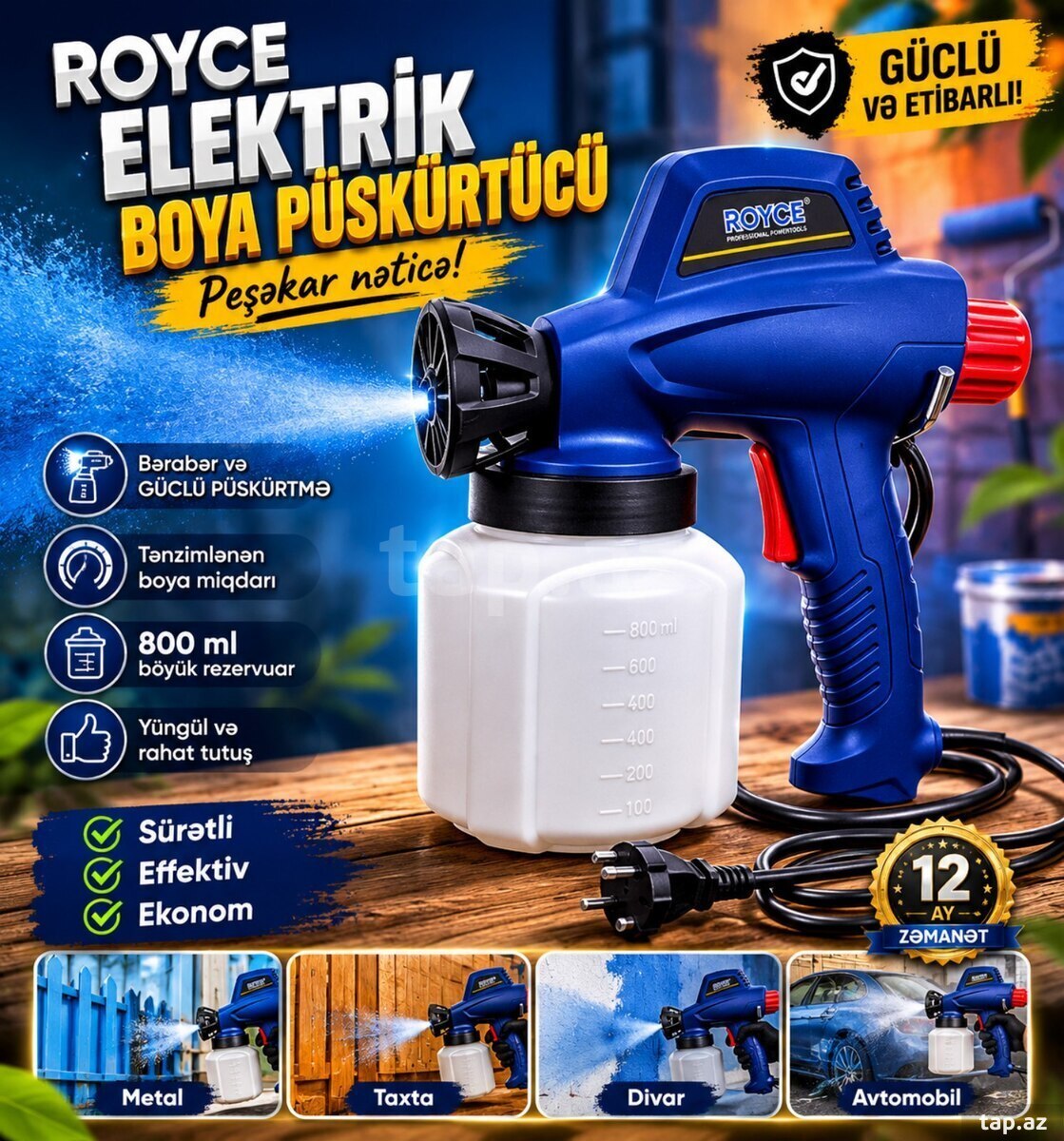 ROYCE elektrik boya vuran