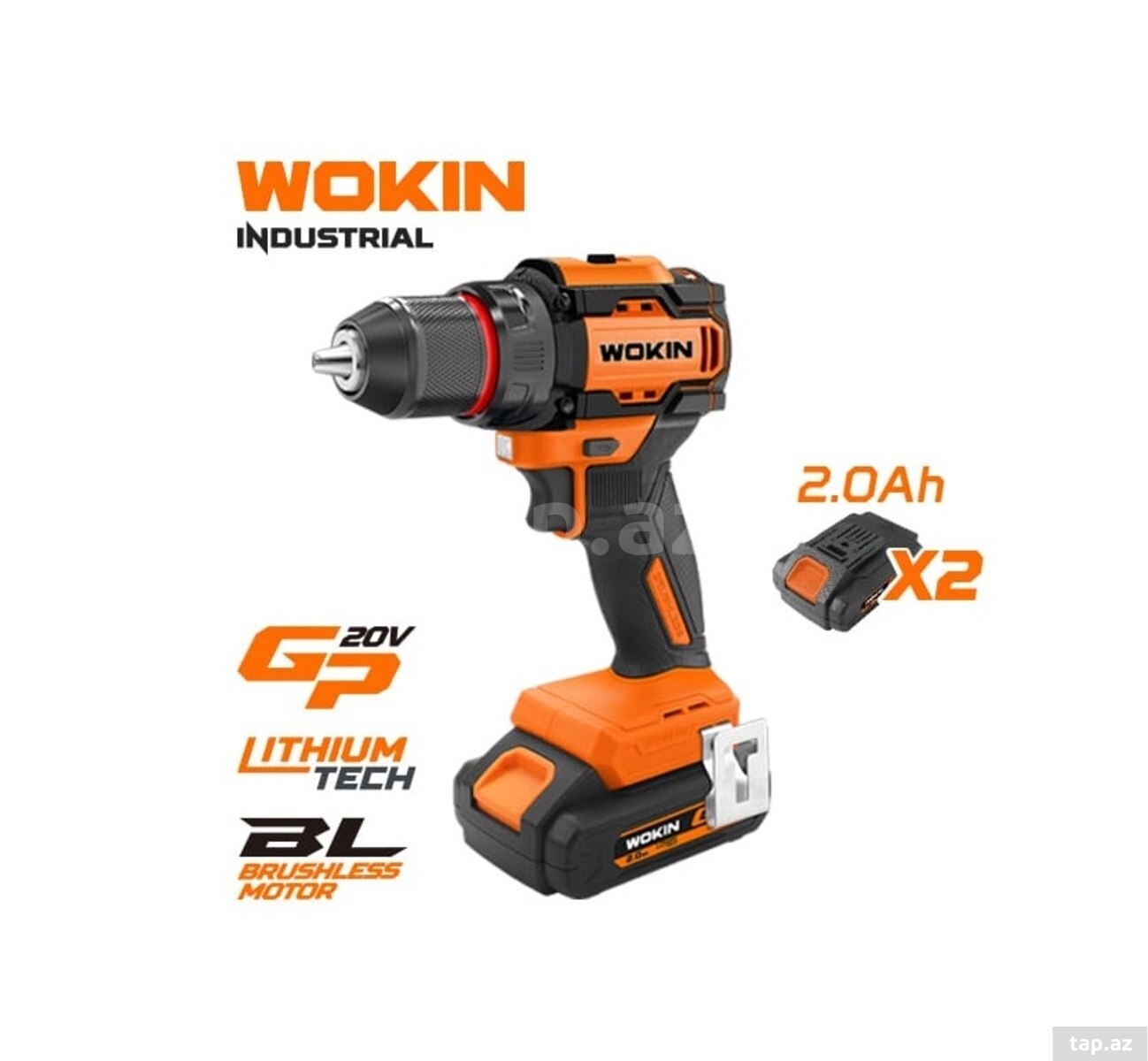 WOKIN akkumulyatorlu zərbəli drel 20v — 1